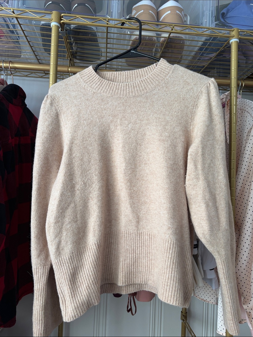 J. Crew Soft Beige Crewneck Sweater